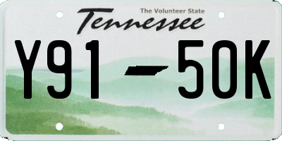 TN license plate Y9150K