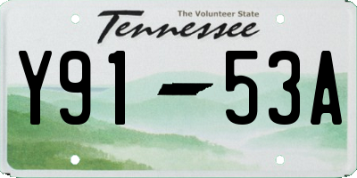 TN license plate Y9153A