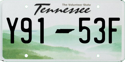 TN license plate Y9153F
