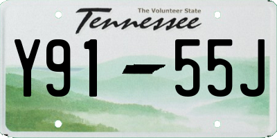 TN license plate Y9155J