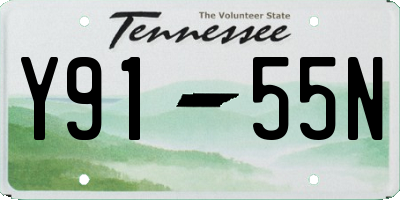 TN license plate Y9155N
