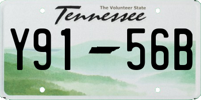 TN license plate Y9156B