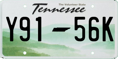 TN license plate Y9156K