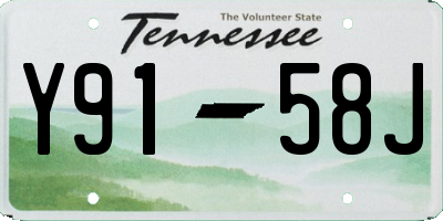 TN license plate Y9158J