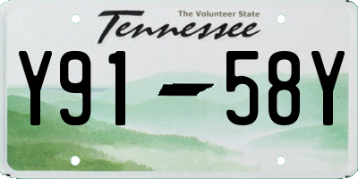 TN license plate Y9158Y