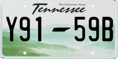 TN license plate Y9159B
