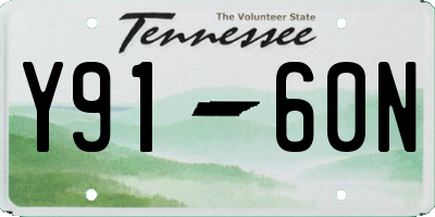 TN license plate Y9160N