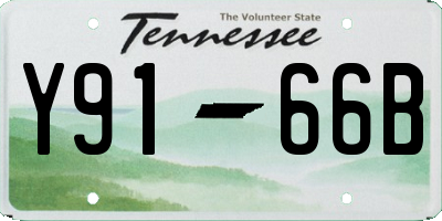 TN license plate Y9166B