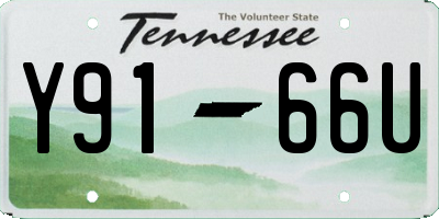 TN license plate Y9166U