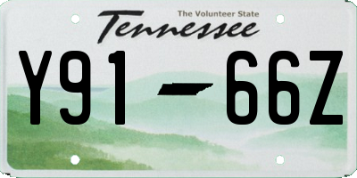 TN license plate Y9166Z