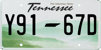 TN license plate Y9167D