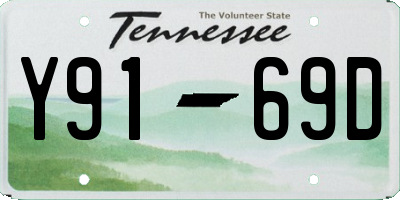 TN license plate Y9169D