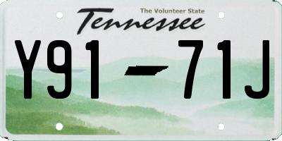 TN license plate Y9171J