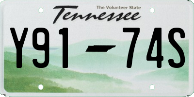 TN license plate Y9174S