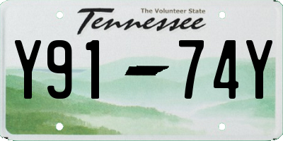 TN license plate Y9174Y