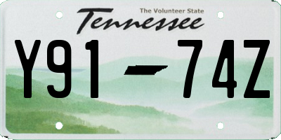 TN license plate Y9174Z