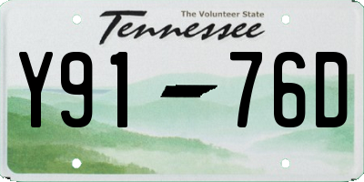 TN license plate Y9176D