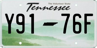 TN license plate Y9176F