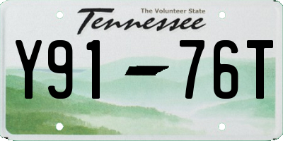 TN license plate Y9176T