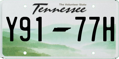 TN license plate Y9177H
