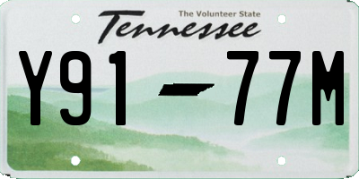 TN license plate Y9177M