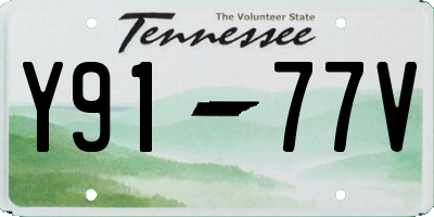 TN license plate Y9177V