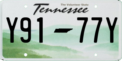 TN license plate Y9177Y