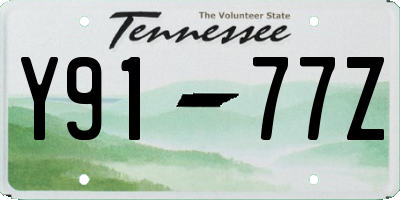 TN license plate Y9177Z