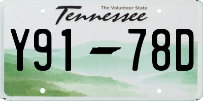 TN license plate Y9178D