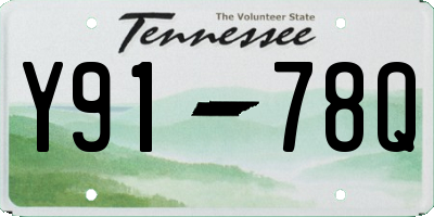 TN license plate Y9178Q