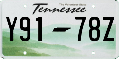 TN license plate Y9178Z