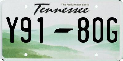 TN license plate Y9180G