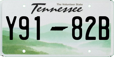 TN license plate Y9182B