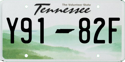 TN license plate Y9182F