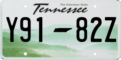 TN license plate Y9182Z