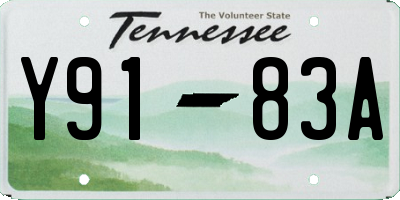 TN license plate Y9183A