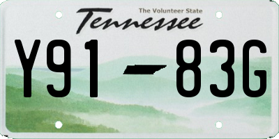 TN license plate Y9183G