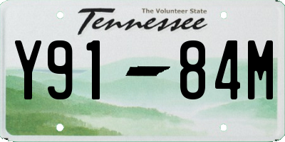 TN license plate Y9184M