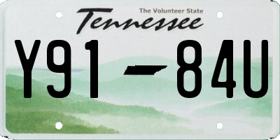 TN license plate Y9184U