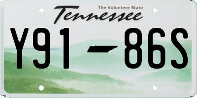 TN license plate Y9186S