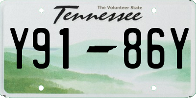 TN license plate Y9186Y