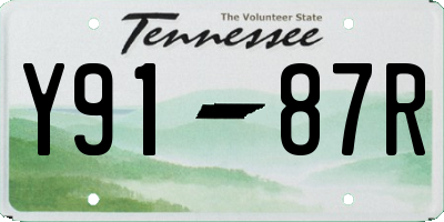 TN license plate Y9187R