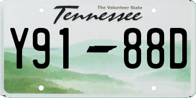 TN license plate Y9188D