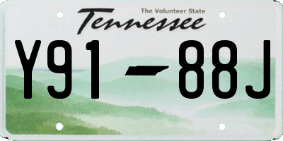 TN license plate Y9188J