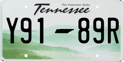 TN license plate Y9189R