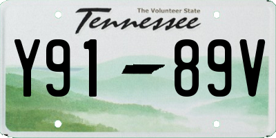 TN license plate Y9189V