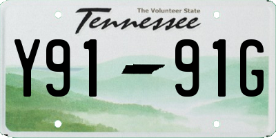 TN license plate Y9191G