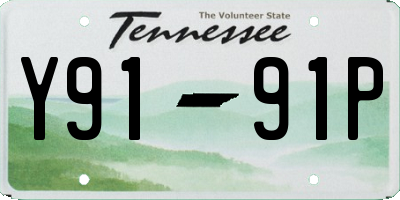 TN license plate Y9191P