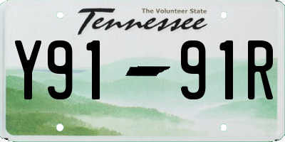 TN license plate Y9191R
