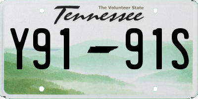 TN license plate Y9191S